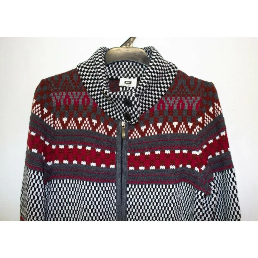 Witt Weiden Knit Jumper Turtleneck Jacket Aztec Print Size 8 Small - Picture 4 of 8